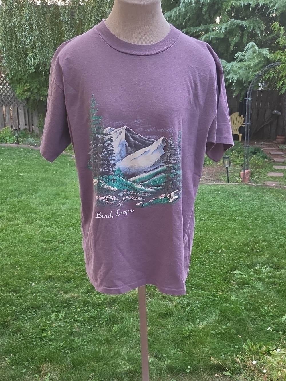 Aeropostale Lavender Bend Oregon Mountain Graphic Tee
